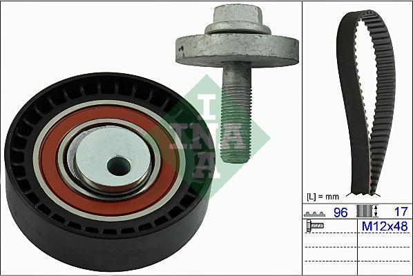 INA 530 0604 10 - Komplet (kit) zobatega jermena parts5.com