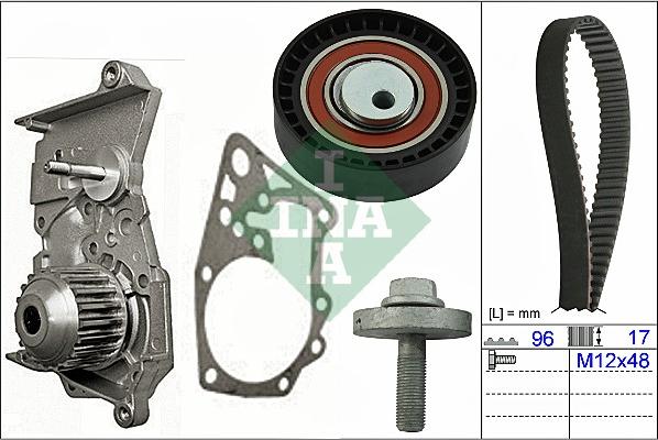 INA 530 0604 30 - Vodné čerpadlo + sada ozubeného remeňa parts5.com