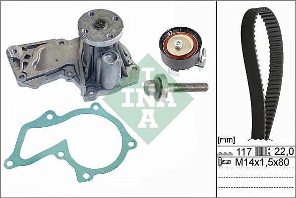 INA 530 0605 30 - Set pompa apa + curea dintata parts5.com