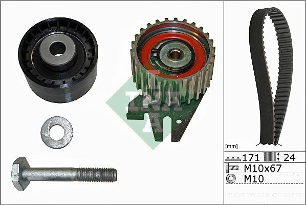 INA 530 0606 10 - Комплект ангренажен ремък parts5.com