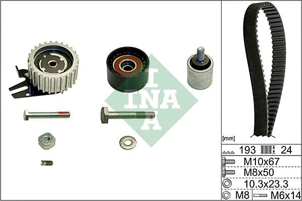 INA 530 0619 10 - Set curea de distributie parts5.com