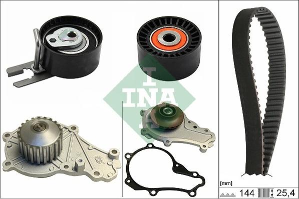 INA 530 0615 30 - Bomba de agua + kit correa distribución parts5.com