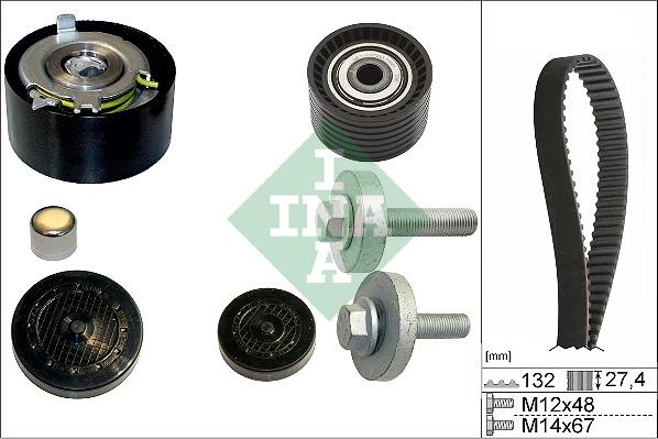 INA 530 0639 10 - Komplet (kit) zobatega jermena parts5.com