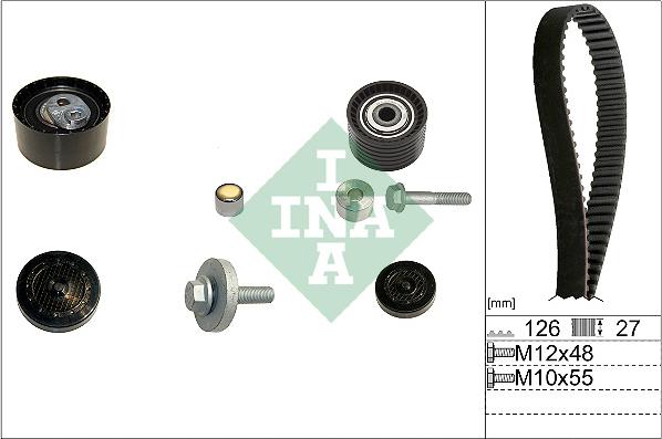 INA 530 0638 10 - Komplet (kit) zobatega jermena parts5.com