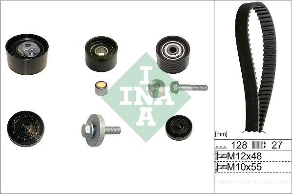 INA 530 0637 10 - Komplet (kit) zobatega jermena parts5.com