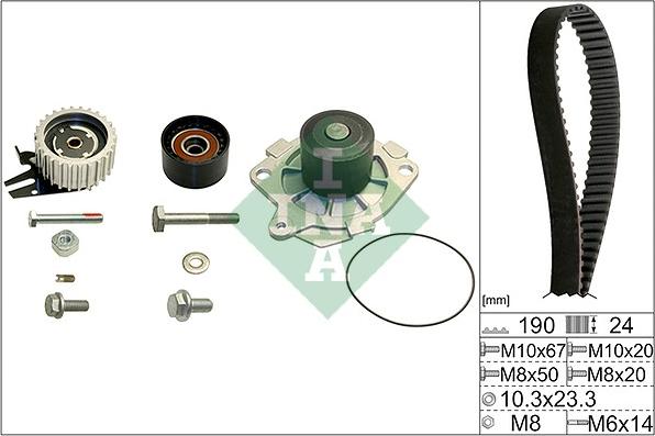 INA 530 0624 30 - Водна помпа+ к-кт ангренажен ремък parts5.com