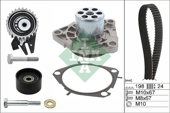 INA 530 0626 30 - Water Pump & Timing Belt Set parts5.com