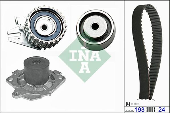 INA 530 0621 30 - Set pompa apa + curea dintata parts5.com