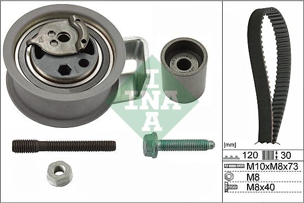 INA 530 0091 10 - Комплект ангренажен ремък parts5.com