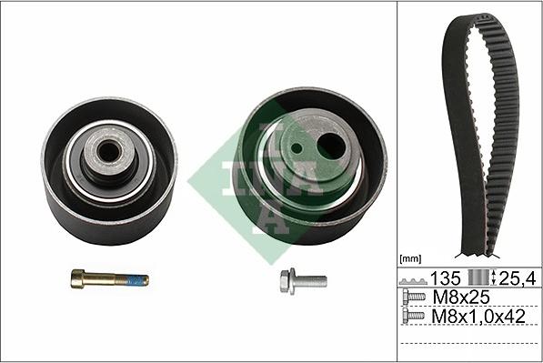 INA 530 0055 10 - Комплект ангренажен ремък parts5.com