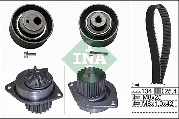 INA 530 0055 30 - Водна помпа+ к-кт ангренажен ремък parts5.com