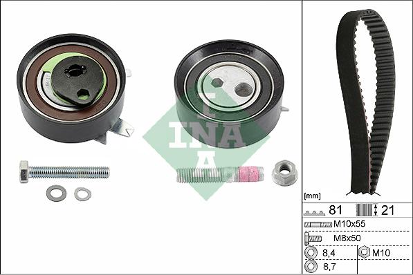 INA 530 0062 10 - Juego de correas dentadas parts5.com