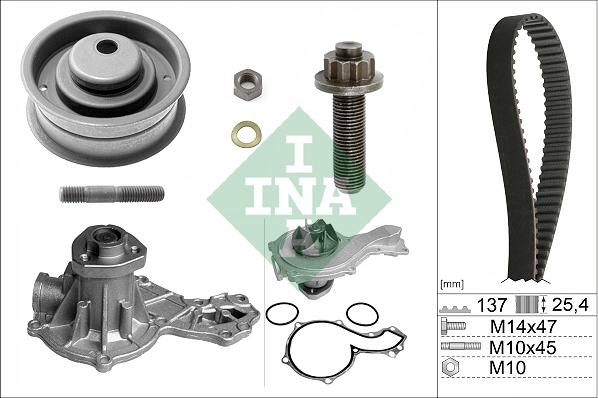 INA 530000330 - Vodní pumpa + sada ozubeného řemene parts5.com