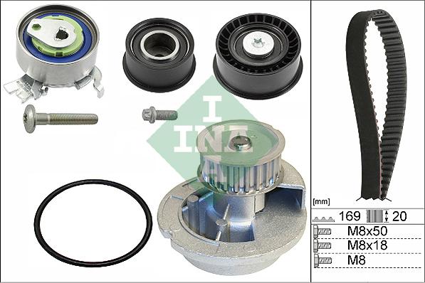 INA 530 0078 31 - Set pompa apa + curea dintata parts5.com