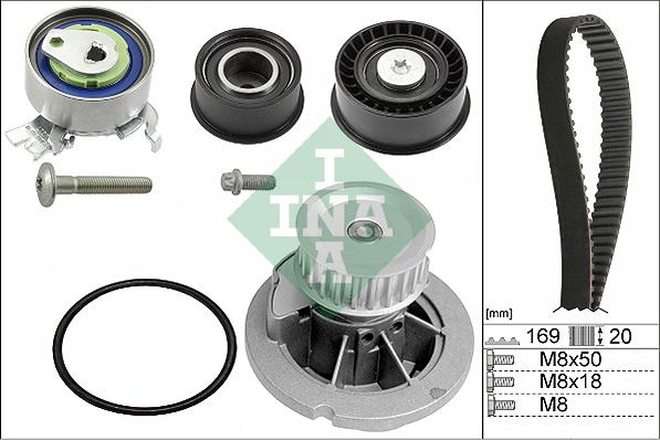 INA 530 0078 32 - Set pompa apa + curea dintata parts5.com