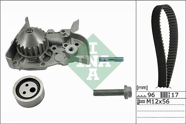 INA 530 0191 30 - Set pompa apa + curea dintata parts5.com