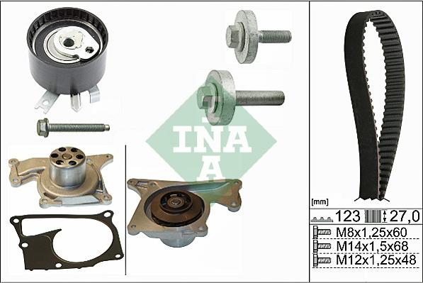 INA 530 0197 32 - Set pompa apa + curea dintata parts5.com