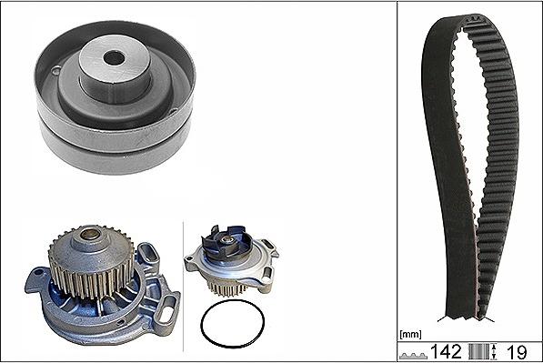 INA 530 0156 30 - Водяной насос + комплект зубчатого ремня parts5.com