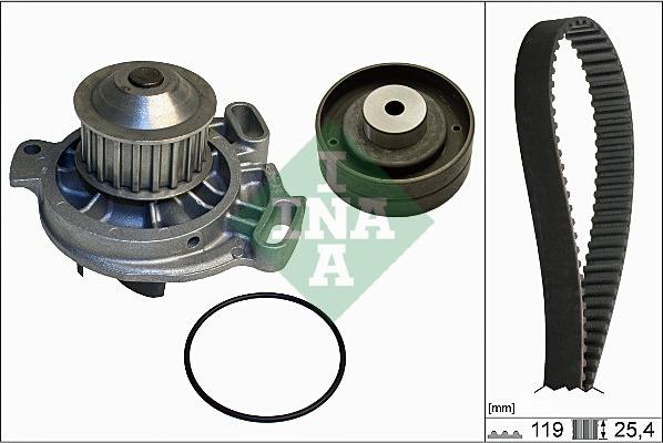 INA 530 0152 30 - Bomba de agua + kit correa distribución parts5.com