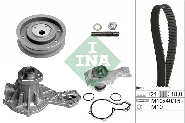 INA 530 0162 30 - Vodní pumpa + sada ozubeného řemene parts5.com