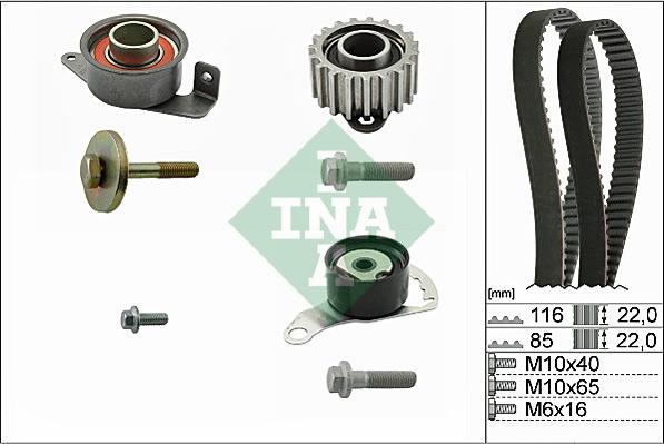 INA 530 0104 10 - Set curea de distributie parts5.com