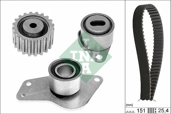 INA 530 0185 10 - Komplet (kit) zobatega jermena parts5.com