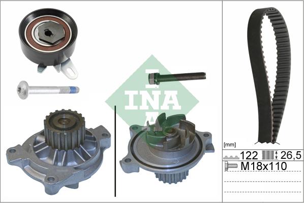 INA 530 0175 31 - Set pompa apa + curea dintata parts5.com