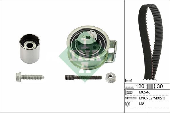 INA 530 0176 10 - Комплект ангренажен ремък parts5.com