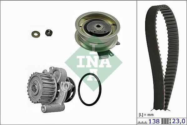 INA 530 0171 30 - Vízpumpa + fogasszíj készlet parts5.com