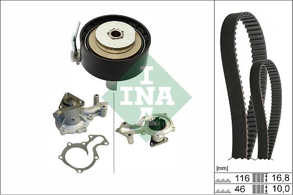 INA 530 0841 30 - Water Pump & Timing Belt Set parts5.com