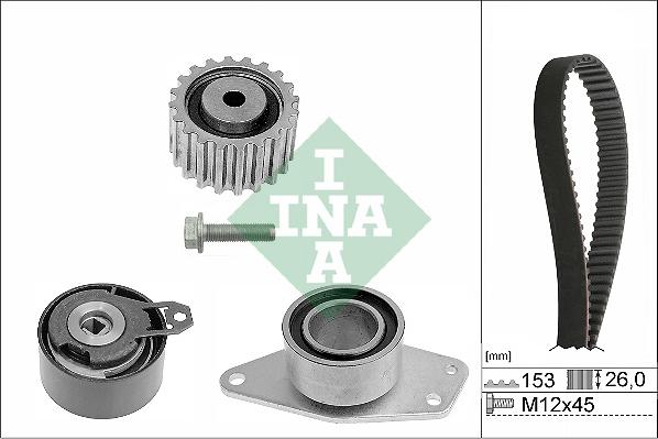 INA 530 0357 10 - Комплект ангренажен ремък parts5.com