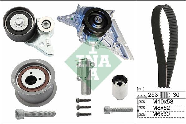 INA 530 0366 30 - Vodné čerpadlo + sada ozubeného remeňa parts5.com