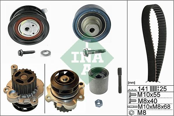 INA 530 0361 31 - Pumpa za vodu + komplet zupčastog kaiša parts5.com