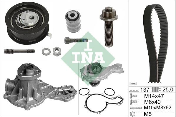 INA 530 0377 30 - Bomba de agua + kit correa distribución parts5.com