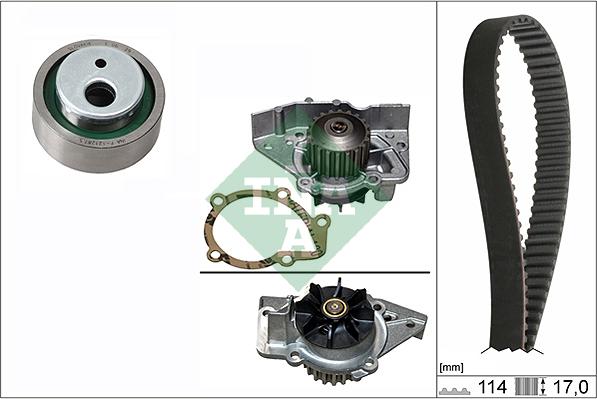 INA 530 0258 31 - Pompa wodna + zestaw paska rozrządu parts5.com