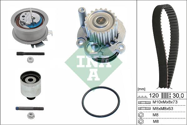 INA 530 0201 32 - Bomba de agua + kit correa distribución parts5.com