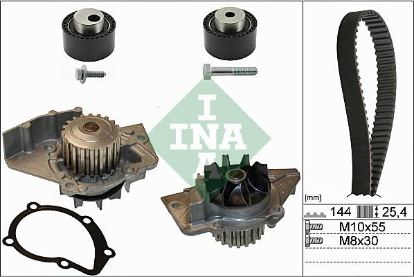 INA 530 0235 30 - Bomba de agua + kit correa distribución parts5.com