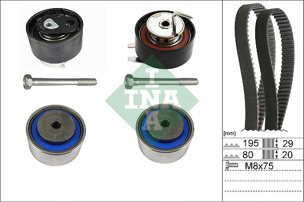 INA 530 0766 10 - Zestaw paska rozrządu parts5.com