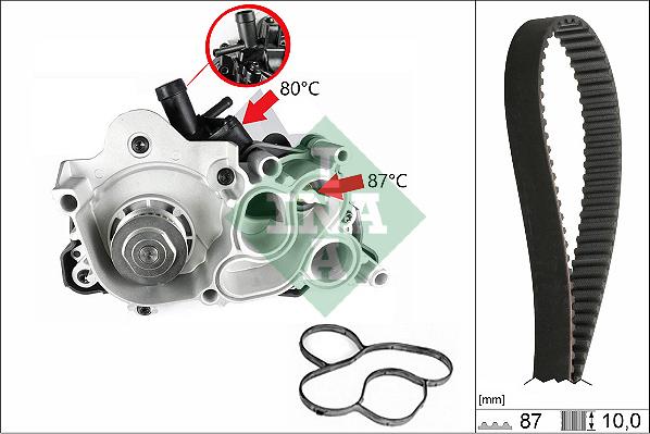 INA 530 0761 30 - Water Pump & Timing Belt Set parts5.com