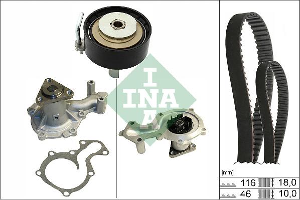 INA 530 0701 30 - Water Pump & Timing Belt Set parts5.com