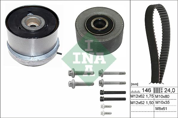 INA 530 0724 10 - Fogasszíjkészlet parts5.com