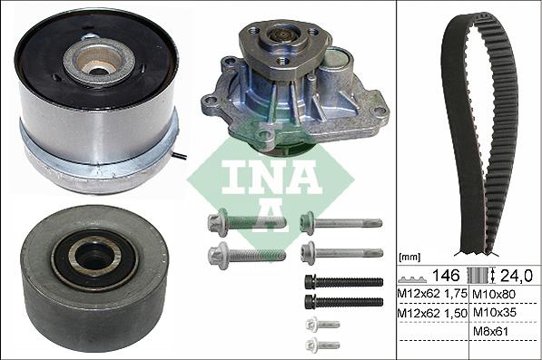 INA 530 0724 30 - Vodné čerpadlo + sada ozubeného remeňa parts5.com