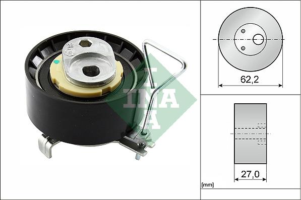 INA 531 0928 10 - Rola intinzator,curea distributie parts5.com