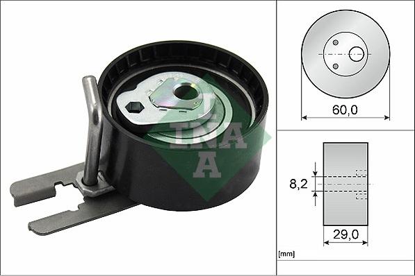 INA 531 0555 10 - Poulie-tendeur, courroie de distribution parts5.com