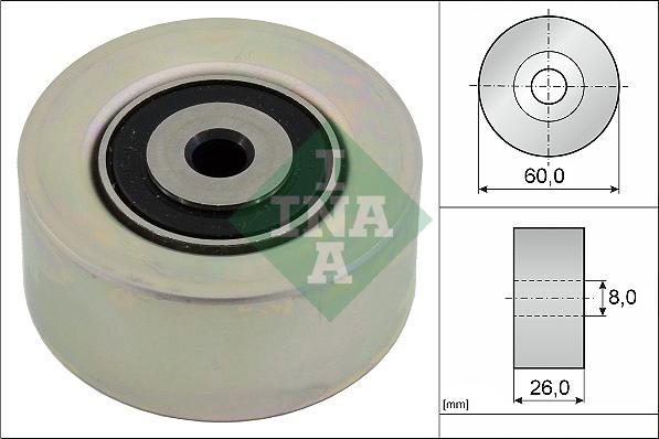 INA 531 0550 10 - Usmeravajući / vodeći točkić, klinasti rebrasti kaiš parts5.com