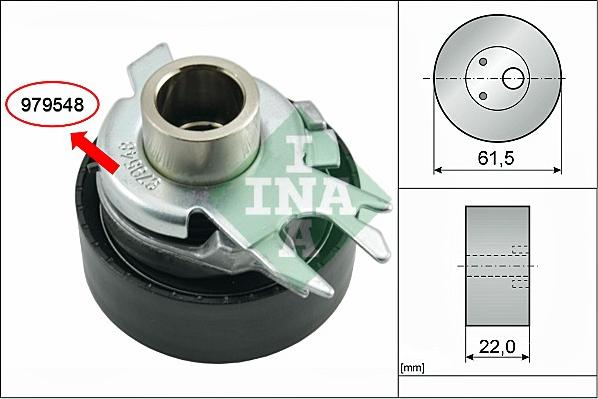 INA 531 0525 30 - Rola intinzator,curea distributie parts5.com