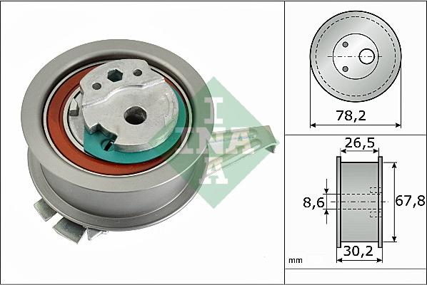 INA 531 0894 10 - Napenjalni valj, zobati jermen parts5.com