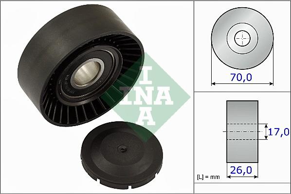 INA 531 0891 10 - Preusmerjevalni valj / vodilni valj, rebrasti jermen parts5.com