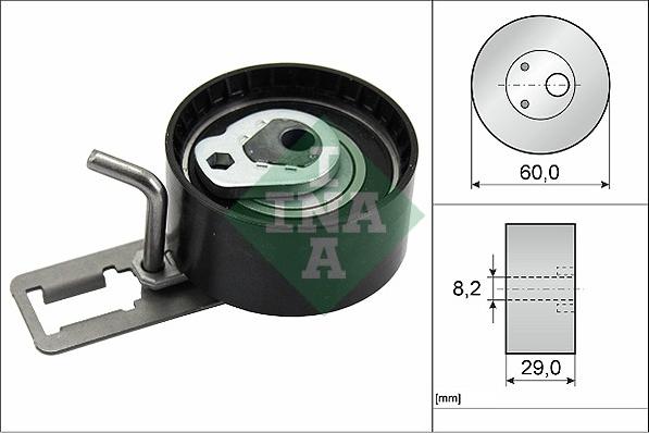 INA 531 0850 10 - Napenjalni valj, zobati jermen parts5.com