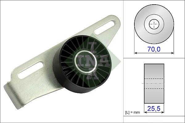 INA 531 0868 10 - Τροχαλία παρέκκλισης, ιμάντας poly-V parts5.com